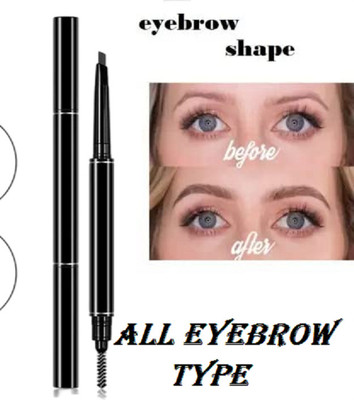 Sheny THE BEST BEAUTY PRODUCT 2 IN 1 EYEBROW PENCIL PACK OF 1 (black)(black)