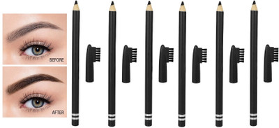 BLUEMERMAID BEST SMOOTH FINISH BLACK EYEBROW PENCIL FOR REAL EYEBROW LOOK(BLACK)