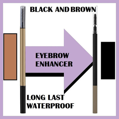 HUZURLU Brow Ultra Slim Defining Eyebrow Makeup Mechanical Pencil-2PCS(BROWN, BLACK)