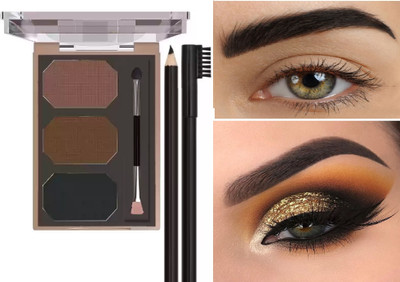 GFSU - GO FOR SOMETHING UNIQUE Eyebrow Pencil 2 in 1 Dual Function Eye Brow Filling Pencil with Brush Black(BLACK)