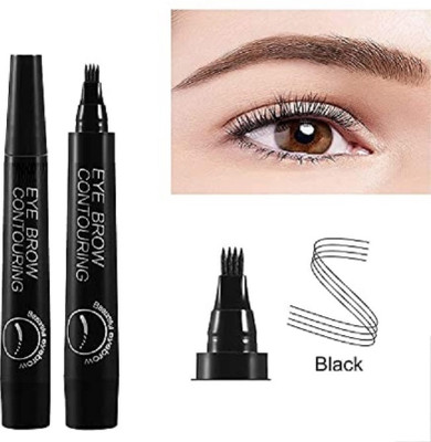 GABBU Waterproof 4 Fork Tip Fine Sketch Enhancer Eyebrow Tattoo Pen(black)