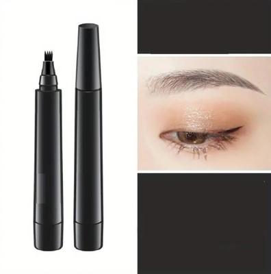 GULGLOW99 4 Point Eyebrow Pencil Enhancing Pen Waterproof(BLACK)