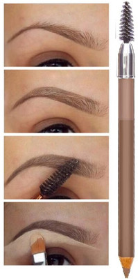 AMOSFIA MATTE FINISH 2IN1 EYEBROW PENCIL WITH BRUSH(BROWN)