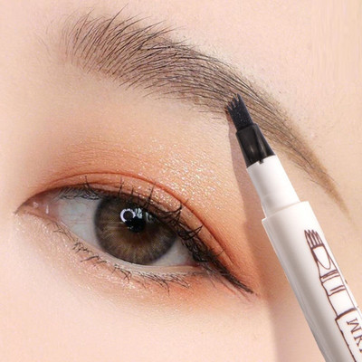 MYEONG Micro-Fork 4 Point Eyebrow Black Pencil 1 g(Black)