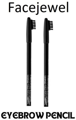 Facejewel Smudge-proof eyebrow pencil for perfectly defined brows black eyebrow pencil(Black)