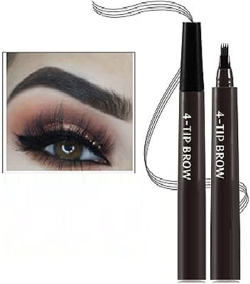 AFARAXIA Long lasting 4-TIP BROW Liquid Eyebrow Pencil Waterproof(Black)