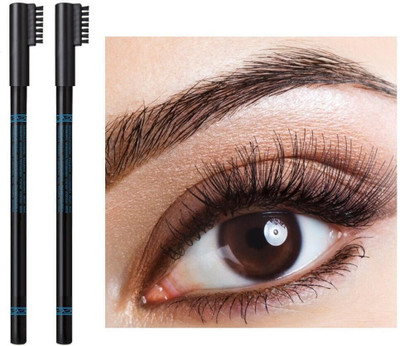 Luster Shine Long Stay Waterproof Eye Brow Pencil Jet Black Eyebrow(BLACK)
