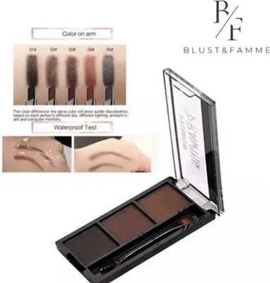 BLUST&FAMME 3 Shades Eyebrow Palette | Waterproof Eyebrow(multi)