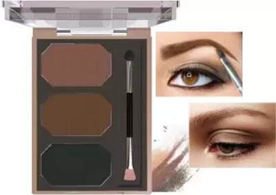 GABBU Eyebrow powder cakemake up with brush Cake Makeup Waterproof Eyebrow(multi color)