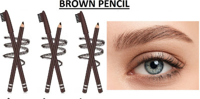 GABBU Smudgeproof & Waterproof Eyebrow Pencil Brown 3PC(brown)