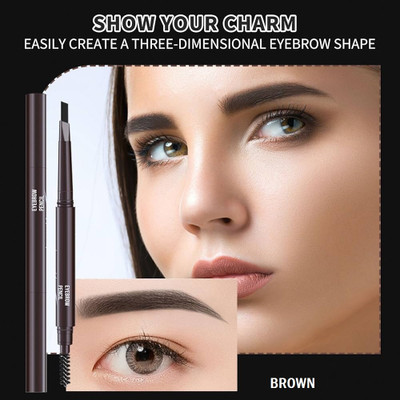 Herrlich 2-in-1 Eyebrow Pencil With Dual-Ended Precision Long-lasting(BROWN)