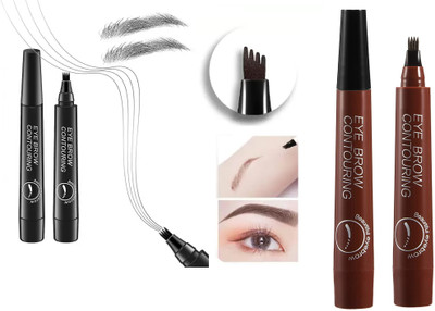 Sheny Styling Brow Pen | Brow Pencil | Eyebrow Pencil Waterproof(black & brown)