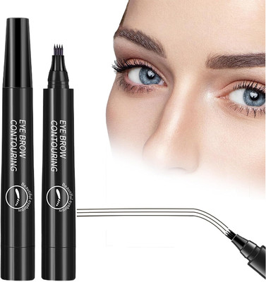 GULGLOW99 4 Point Eyebrow Pencil Black Eyebrow Pen(BLACK)