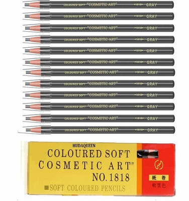 HUDAQUEEN Permanent Microblading Eyebrow Pencil Set 12 Grey Waterproof 1818(GREY)