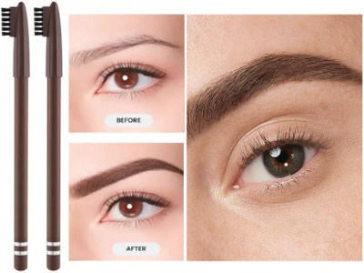 GFSU - GO FOR SOMETHING UNIQUE Waterproof Eye Brow Pencil Brown Eyebrow Pack Of 2(BROWN)