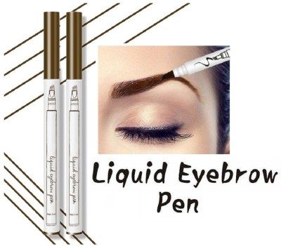 tanvi27 New 4 Split Eyebrow Tatoo Pen, Waterproof Eyebrow Dark Brown Tint Stick(DARK BROWN)