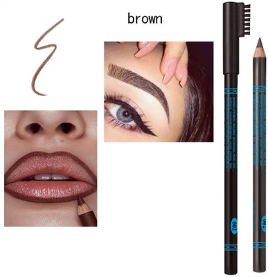 Amaryllis Matte Finish Waterproof Eyebrow Pencil with Brush Smudge proof Eyebrow(DARK BROWN)