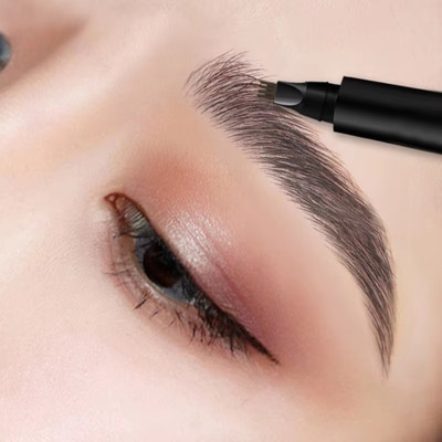 MYEONG 4 Micro-Fork Tip Creates Flawless Eyebrow Microblading Pen(Black)