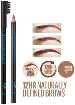 FELICECHIARA Matte Finish Waterproof Long Wear Eyebrow Pencil With Spoolie Brush(BROWN)