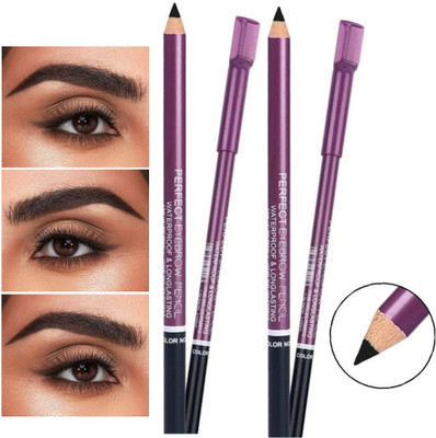 tanvi27 Multifunctional Long Lasting Waterproof Eyebeow Drawing Black Pencil(BLACK)