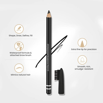 JANOST Perfect Waterproof Precision Eyebrow Pencil(Black)