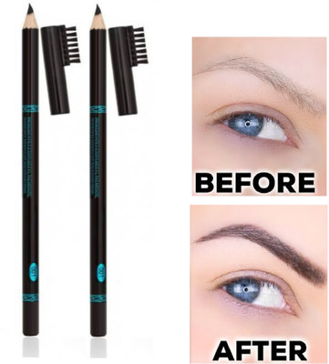 THTC Natural Looking Black Brows Eyebrow Pencils 2(BLACK)