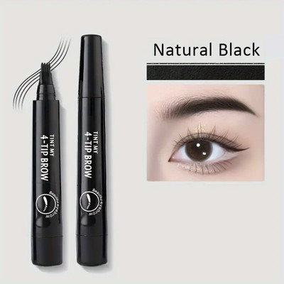 MYEONG Water proof eyebrow pen natural | eyebrow contouring pencil 2.5 g(Black)