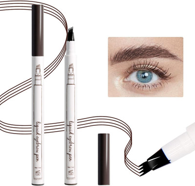 Latixmat Liquid Tattoo Eyebrow Pen With Four Tips Brow Pen 1 ml(Dark Brown)