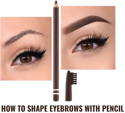 SEUNG HIGH QUALITY EYEBROW PENCIL WITH BRUSH FOR EYE MAKEUP(BROWN)