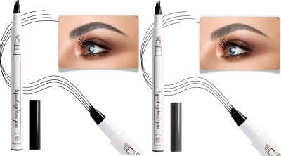 Emijun Brow Me Up Eyebrow Pencil Black And Drack Gray(black, gray)