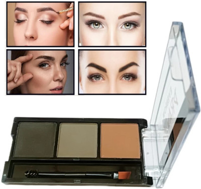 RED4 3 Shades Eyebrow Palette | Waterproof Eyebrow Filler with Brush(multi)