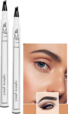 ADJD Tattoo Eyebrow Pen Four Tips Long-Lasting(BLACK)