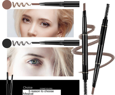 KA-KAIASHA THE BEST BEAUTY PRODUCT 2 IN 1 EYEBROW PENCIL PACK OF 1(BROWN)