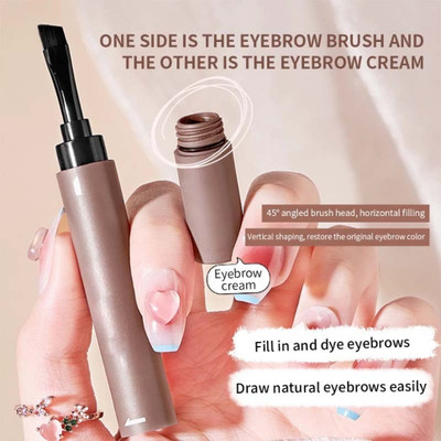 GULGLOW99 Eyebrow Cream Pen Delicate Smooth Long-lasting Natural Waterproof(LIGHT BROWN)