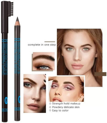 FELICECHIARA 3D Water-proof Sweat-proof Brow Pencil With Brush(DARK BROWN)