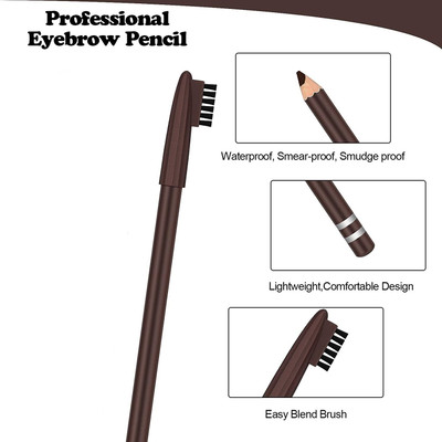 SEUNG Eyebrow Pencils with Soft Brush(BROWN)