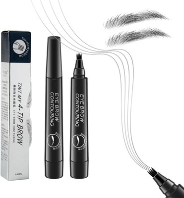 GULGLOW99 Eyebrow Pen- Brown, Waterproof & Smudge-proof Natural & Long-lasting Finish 1 g(BLACK)