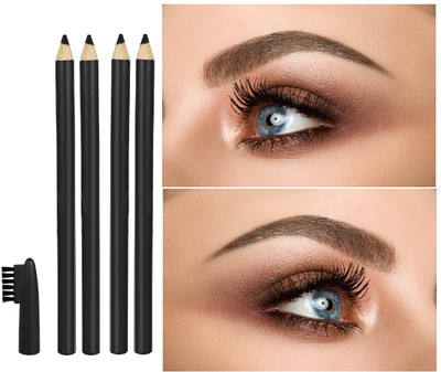 NADJA PROFESSIONAL SMUDGE PROOF EYE BROW PENCIL SET OF 4 PENCIL(BLACK)