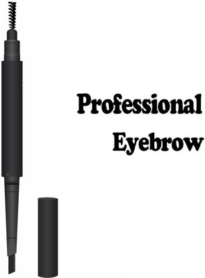 Herrlich 2 in 1 Dual Function Spoolie Shaping Brush Eyebrow(BLACK)