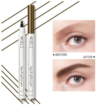 tanvi27 4 Split Head Eyebrow Pencil, Clumping Free Natural And Long-lasting(DARK BROWN)