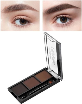 BLUST&FAMME 3 Shades Eyebrow Palette | Waterproof Eyebrow Filler with Brush 1pack(multi)