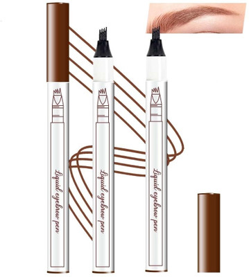 FLORERO Eyebrow Waterproof Fork Tip Eyebrow Tattoo Pencil Long - Lasting(Brown)