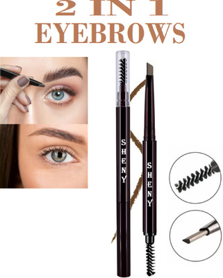 Sheny l 2 in 1 Dual Function Eye Brow Filling Pencil, double-sided eyebrow pencil(BROWN)