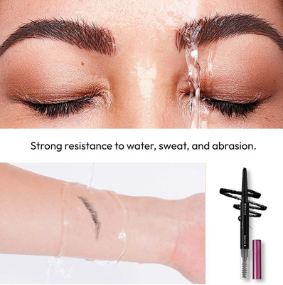 Yuency BEST PREFECT 2 IN 1 EYEBROW PENCIL FOR WATERPROOF MAKEUP(BLACK)