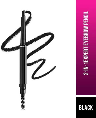 Yuency Expert EyeBrow Pencil 2in 1 Dual Function Brow Filling Pencil with Shaping Brush(Black)
