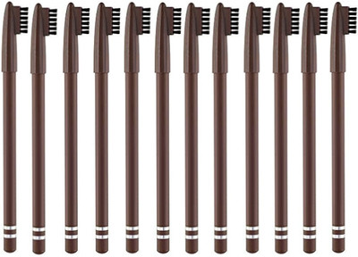 GFSU - GO FOR SOMETHING UNIQUE Waterproof Eye Brow Pencil Brown Eyebrow Pack Of 12(BROWN)