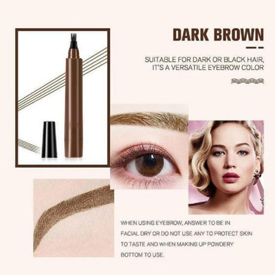 tanvi27 Liquid Brow Pencil Dark Brown Microblading Eyebrow Pencil(Hot brown)