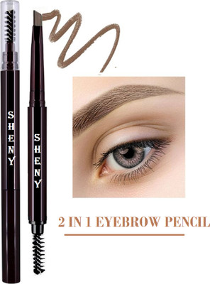 Sheny Eye Brow Pencil 2 in 1 Dual Function Brow Filling Pencil with Shaping Brush(brown)