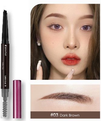 Yuency eyebrow Pencil With Brush Brown| Dual-Ended Pencil for Defined Brows(brown)