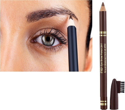 JANOST 2In1 Easy brows Eyebrow Pencil with Brush Smudge proof Eyebrow Definer Pencil(Brown)